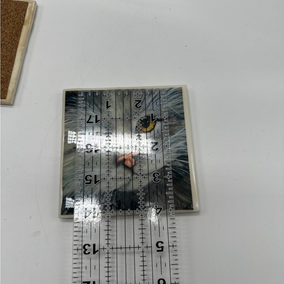 Anita McCord Cat Hand Painted Ceramic Coaster Tiles - Picture 4 of 8